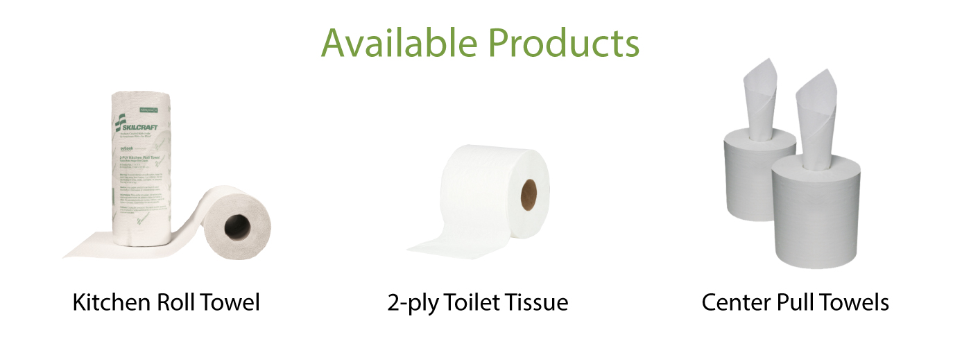 Image of Kitchen Roll Towel, 2-ply Toilet Tissue and Center Pull Towel.